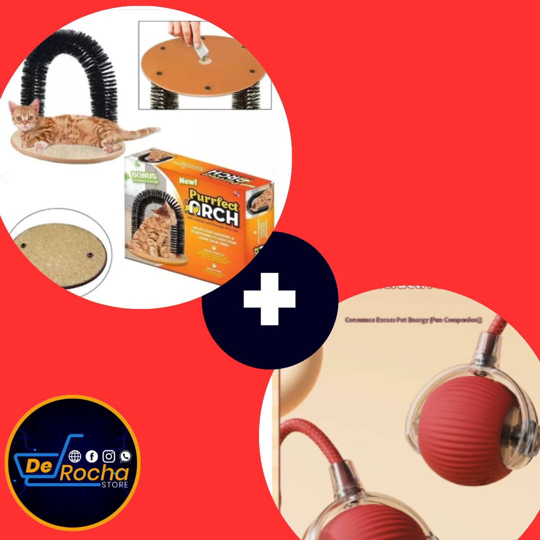 combo bola gato+rascador aseo gato